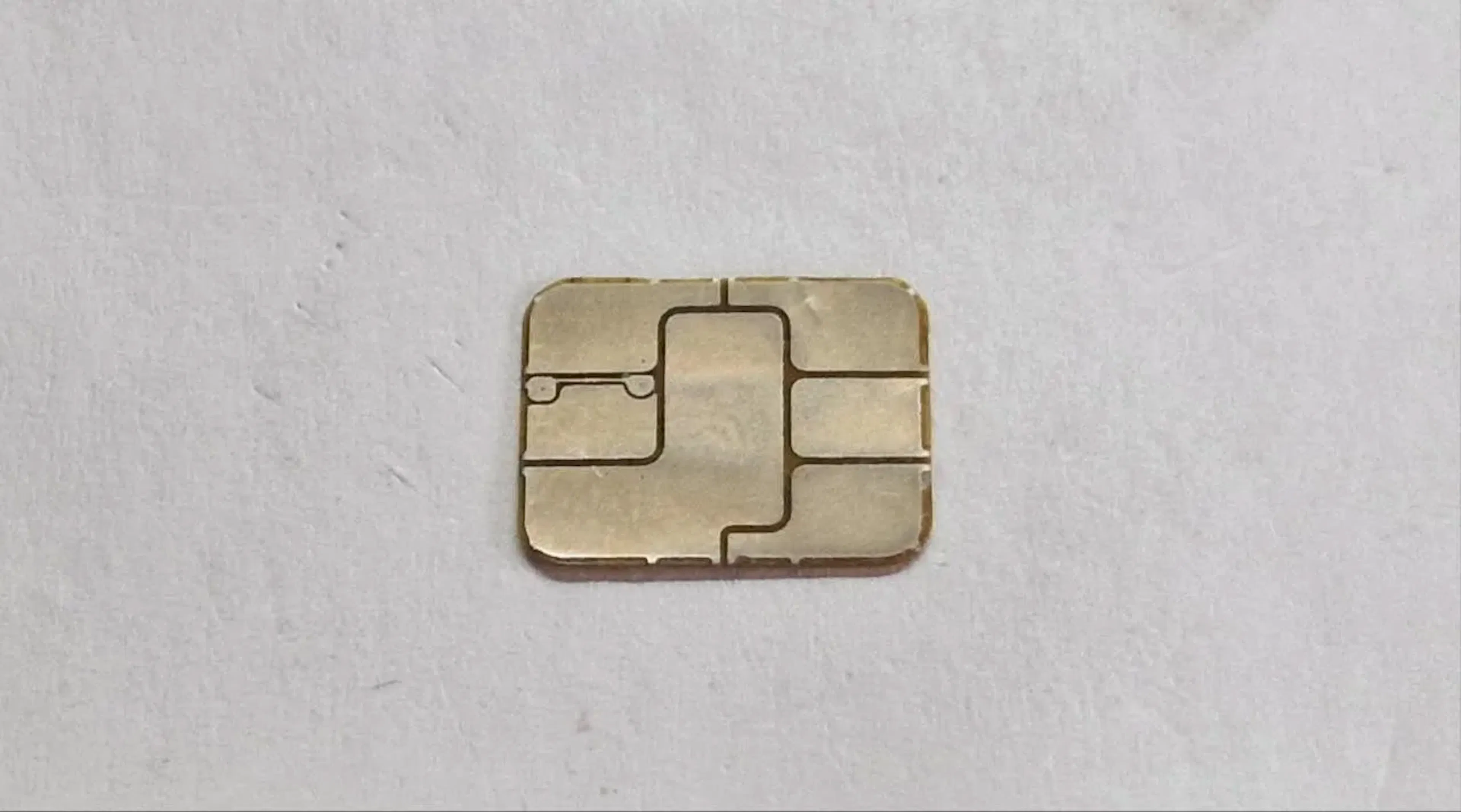 Payment card chip front
