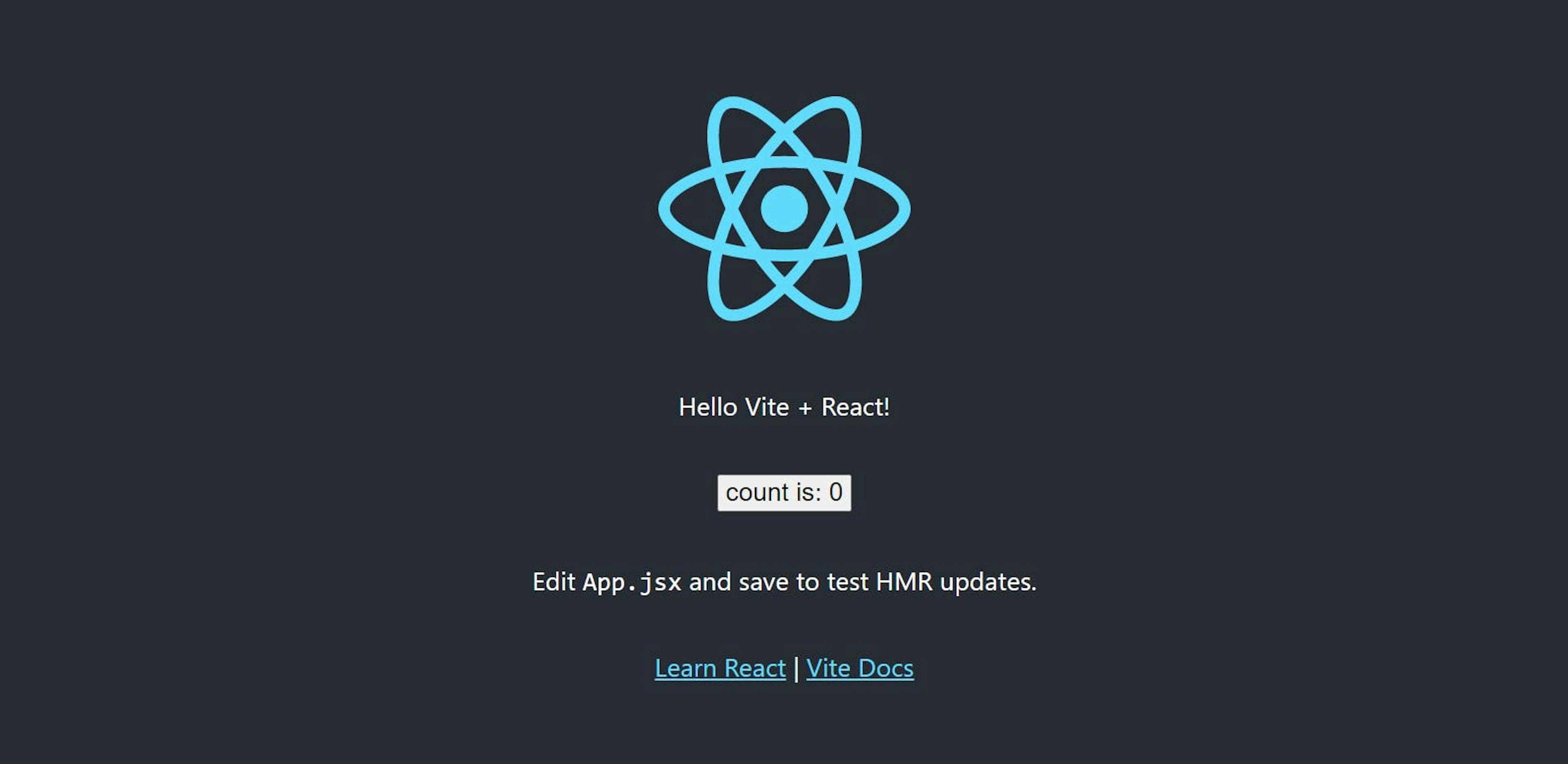 New Vite + React App