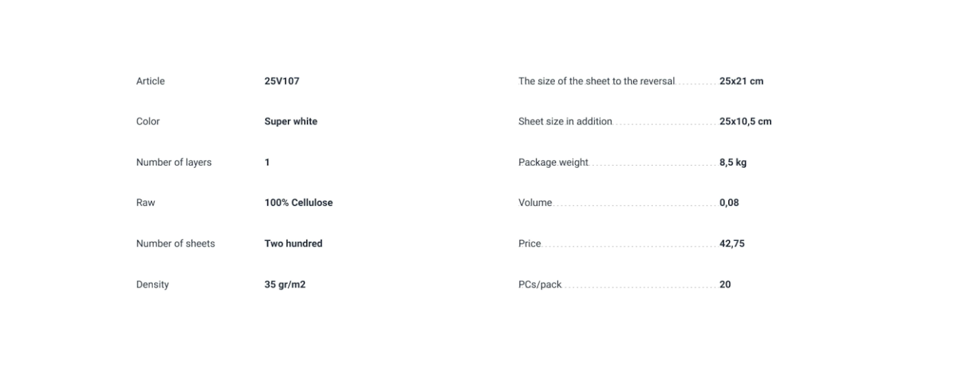 For small tables with two columns, you can use lines connecting the content instead of dividing the rows. The text in the left column is directly linked to the value in the right.