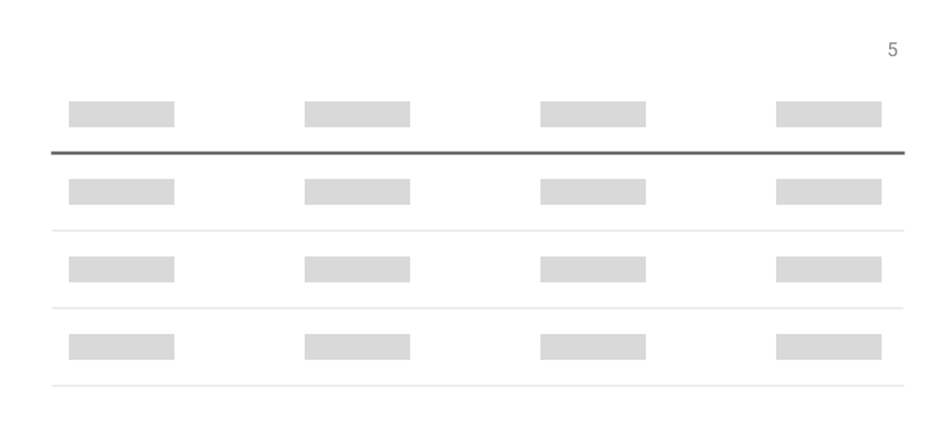 Highlighting the header with a brighter line