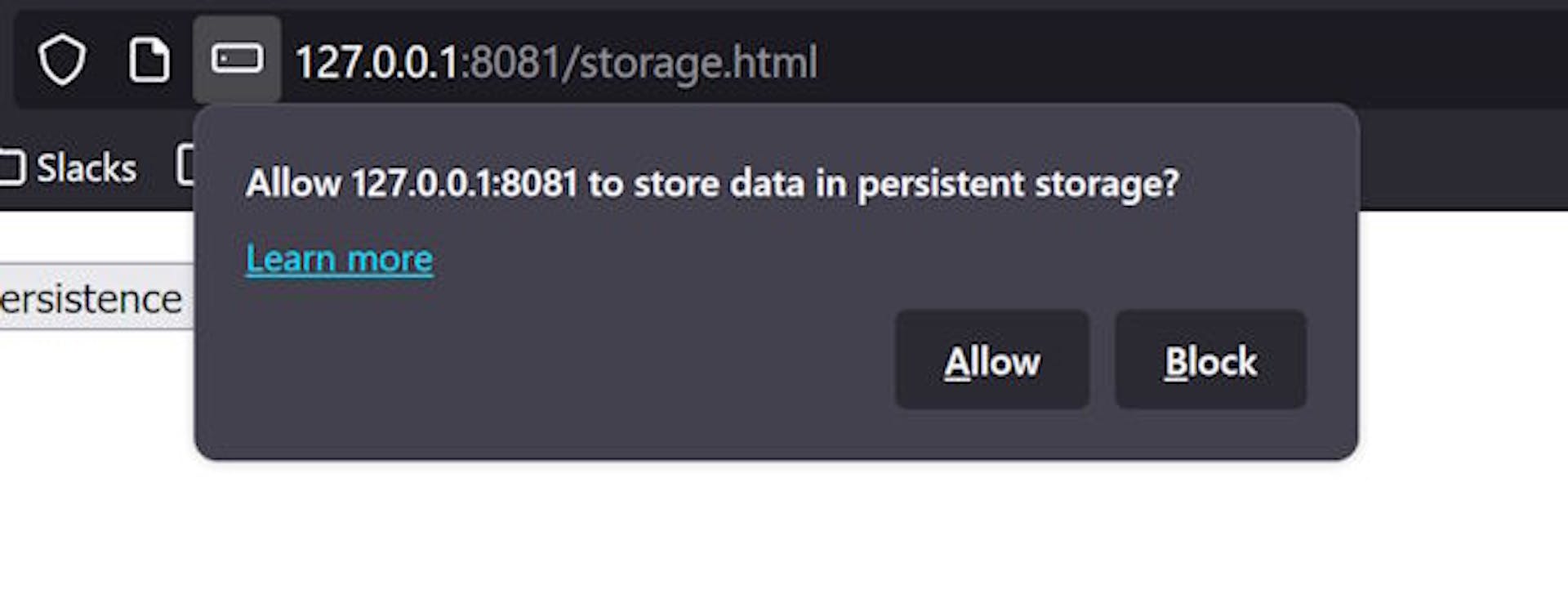 Screenshot from Firefox prompt