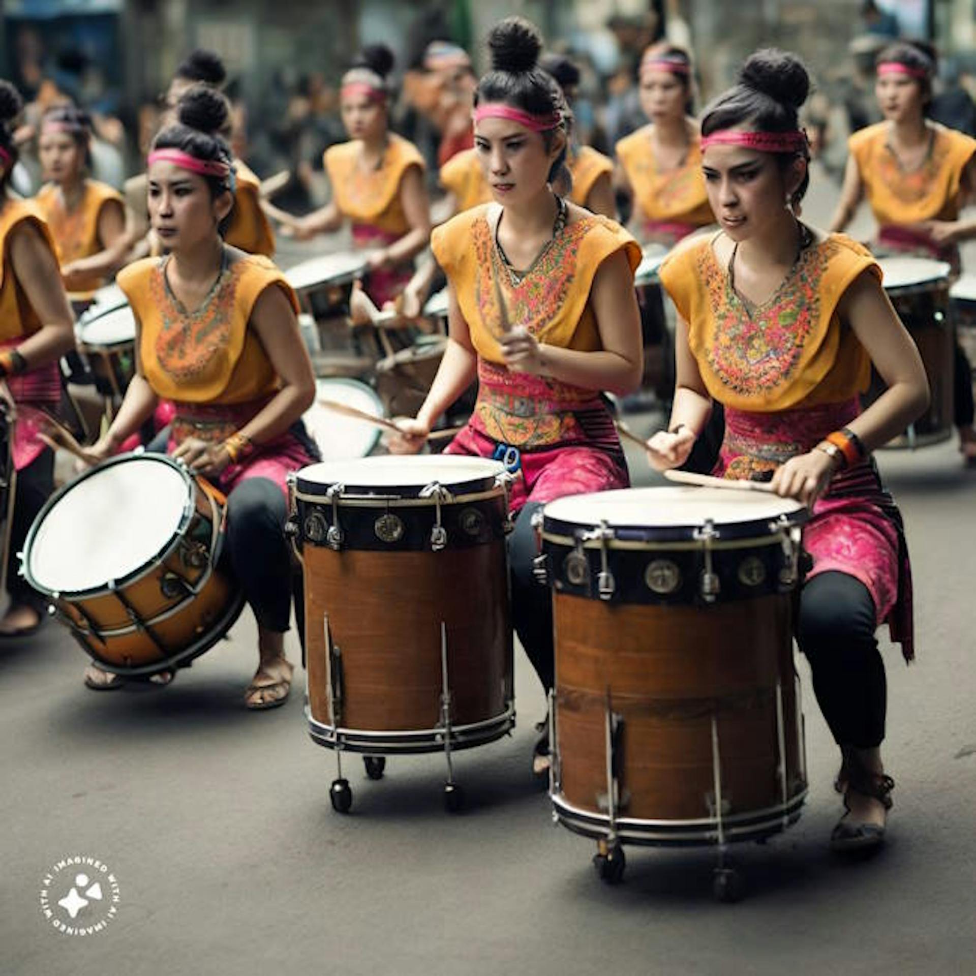 twelve drummers drumming