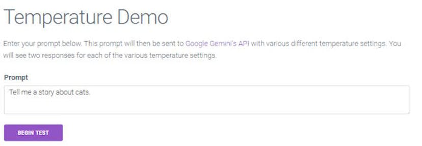 Temperature Demo with prompt on top