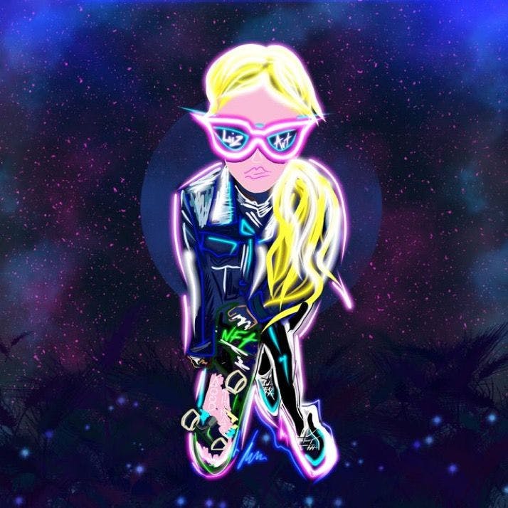 featured image - Young Artist, LizArt, Sparkles on Flare Blockchain