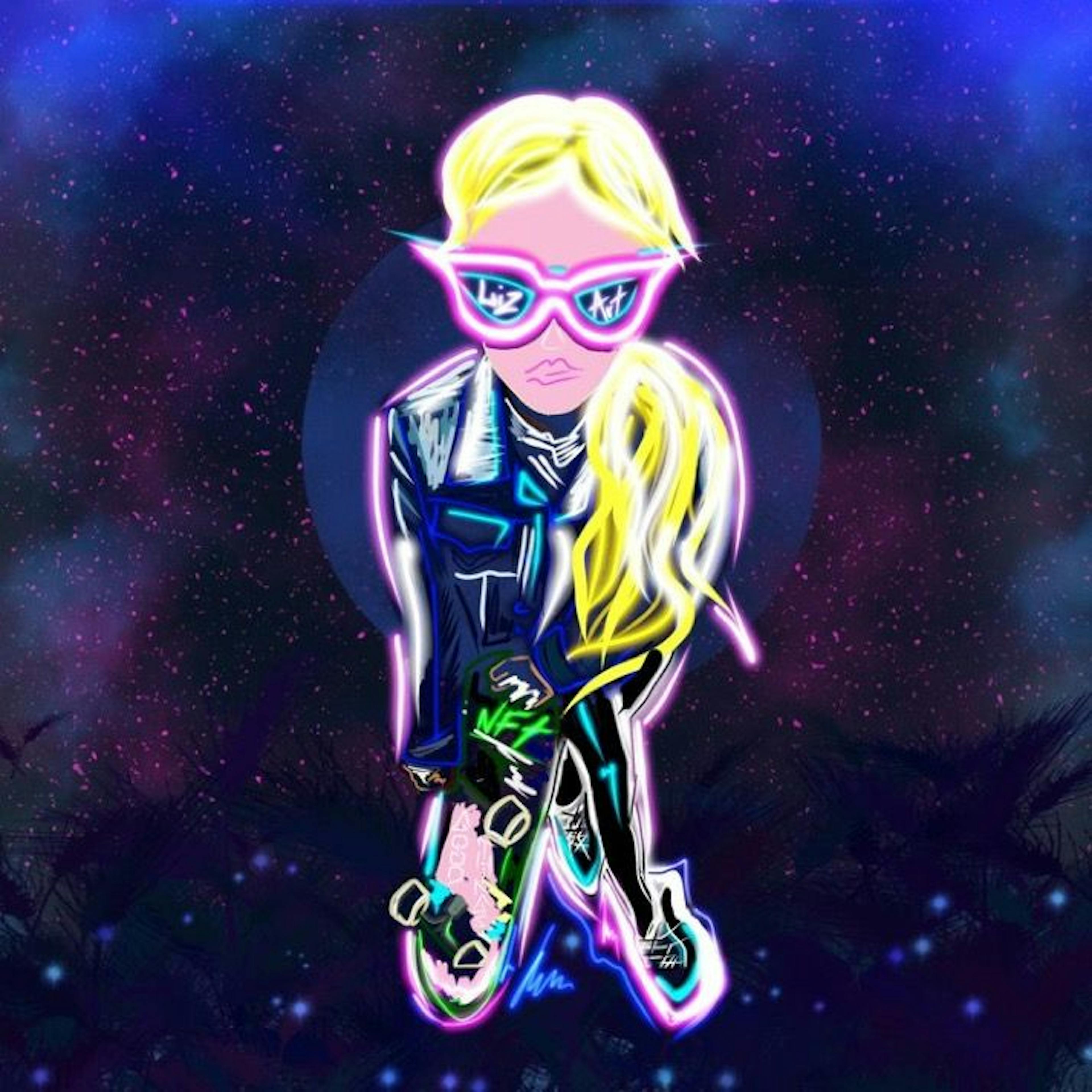 Young Artist, LizArt, Sparkles on Flare Blockchain