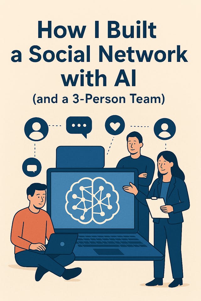 /how-our-3-person-team-created-a-social-network-with-ai feature image