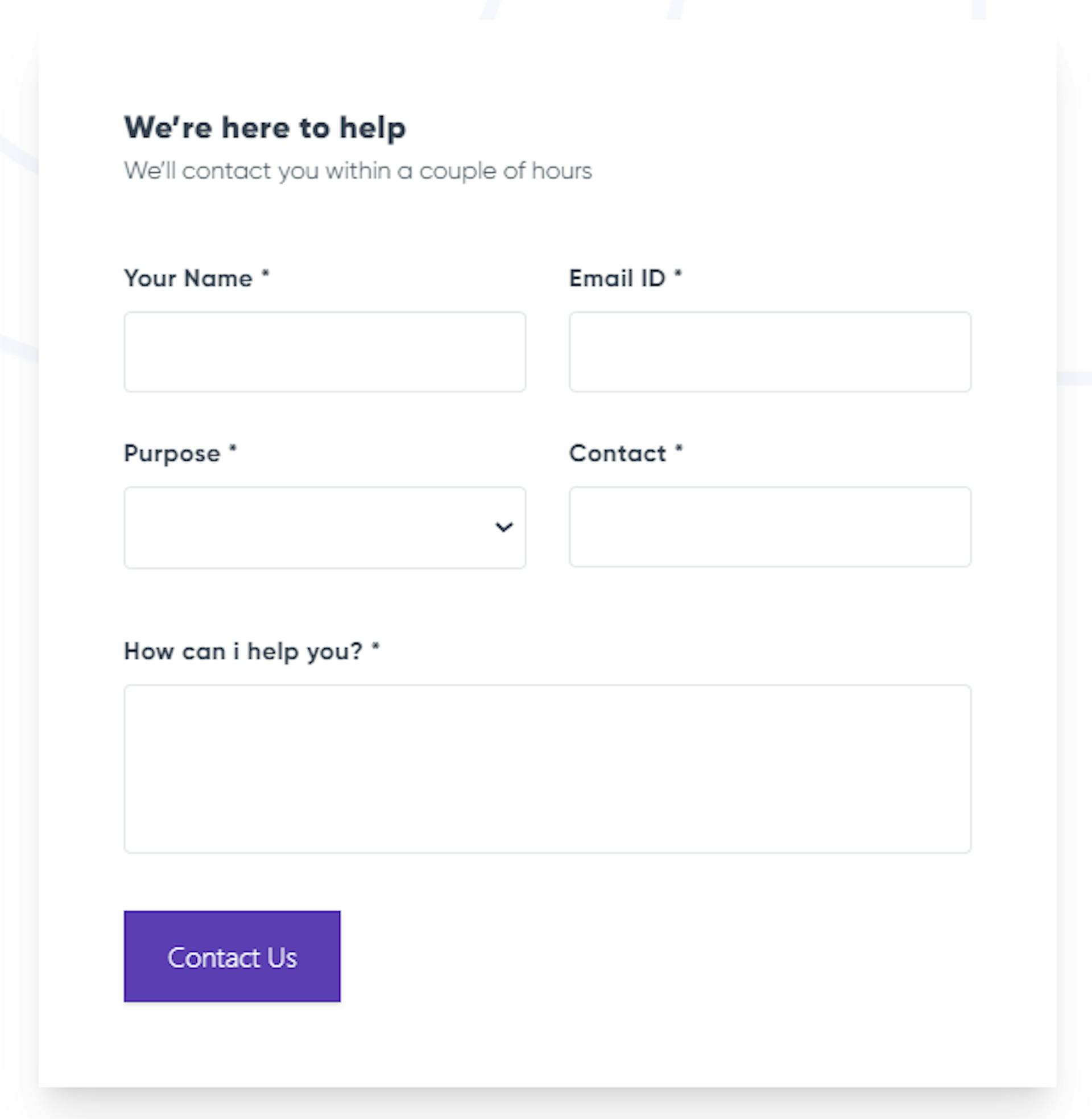 Example of User-friendly Forms - quokkalabs.com