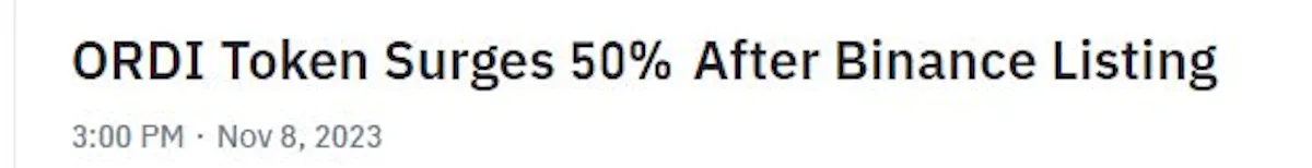 ordi - 50% increase