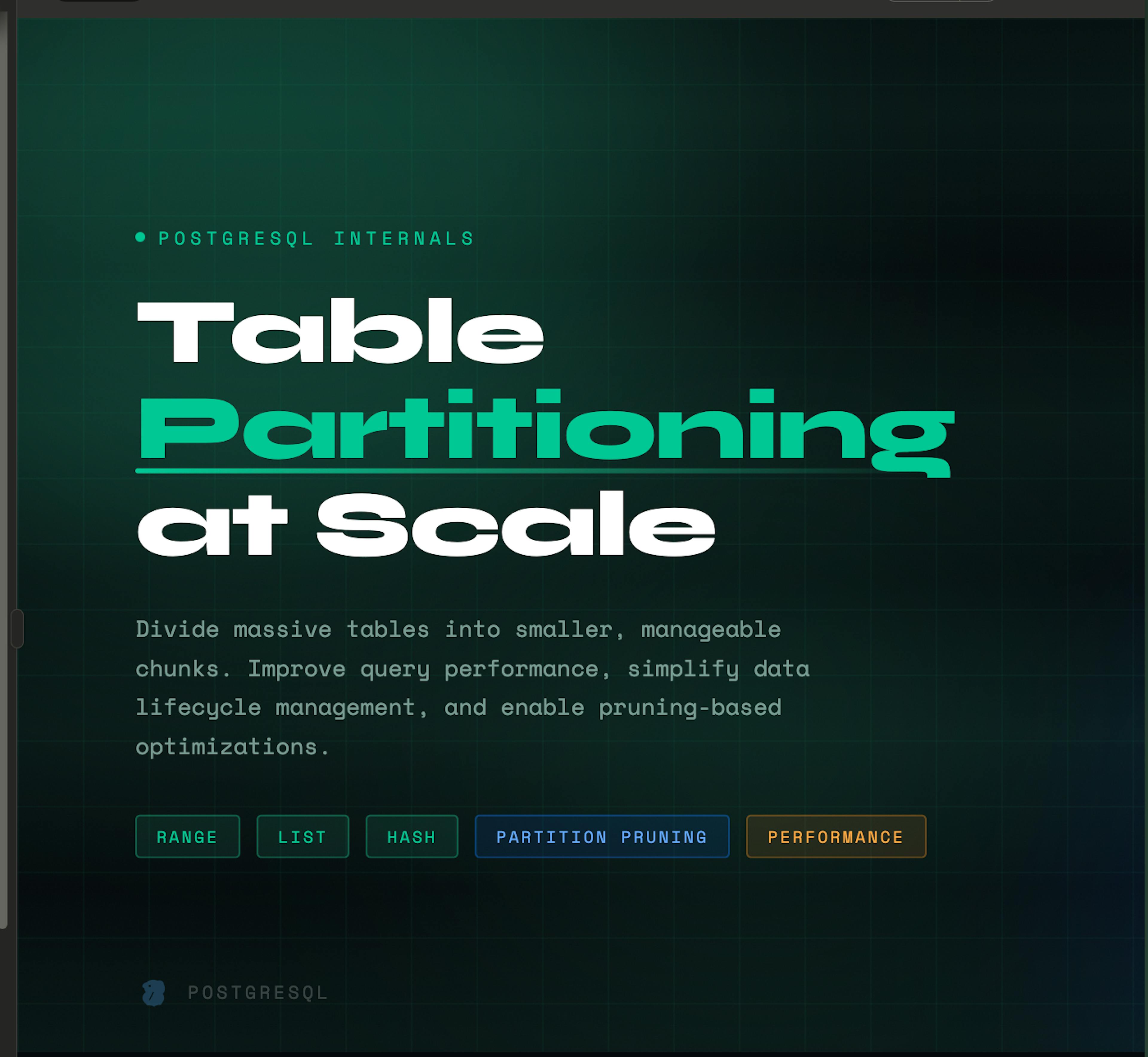 featured image - A Practical Guide to Table Partitioning in PostgreSQL
