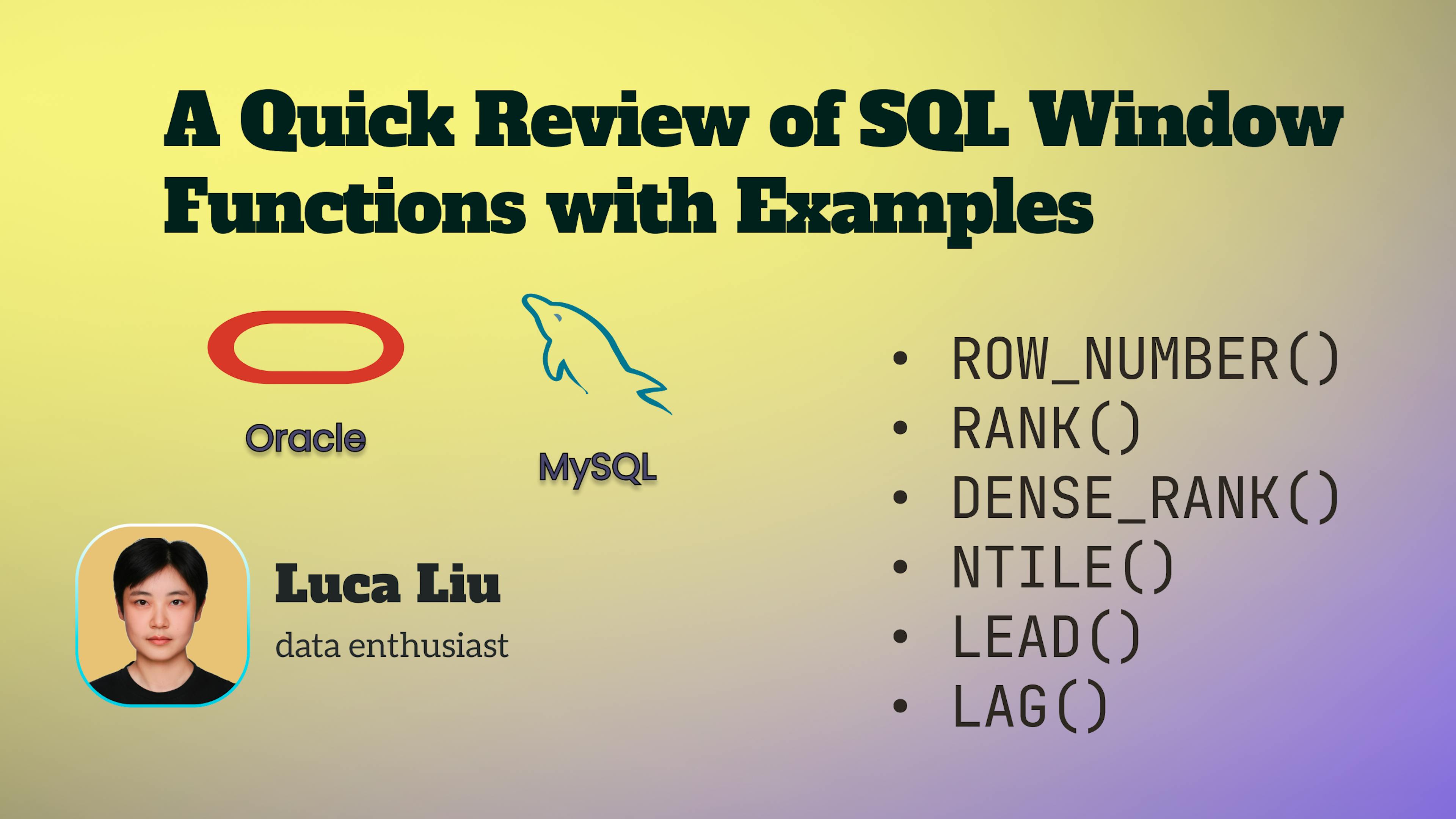 featured image - SQL Window Functions: A Quick Review With Examples