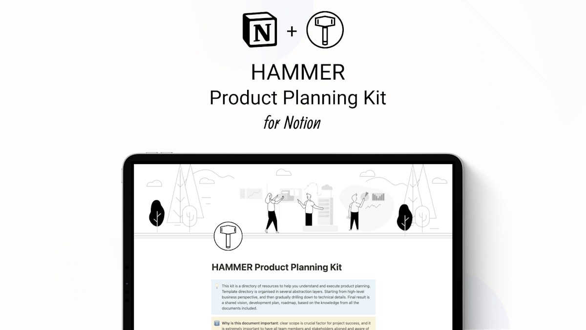 featured image - How To Use My HAMMER Notion Template To Nail Product Planning