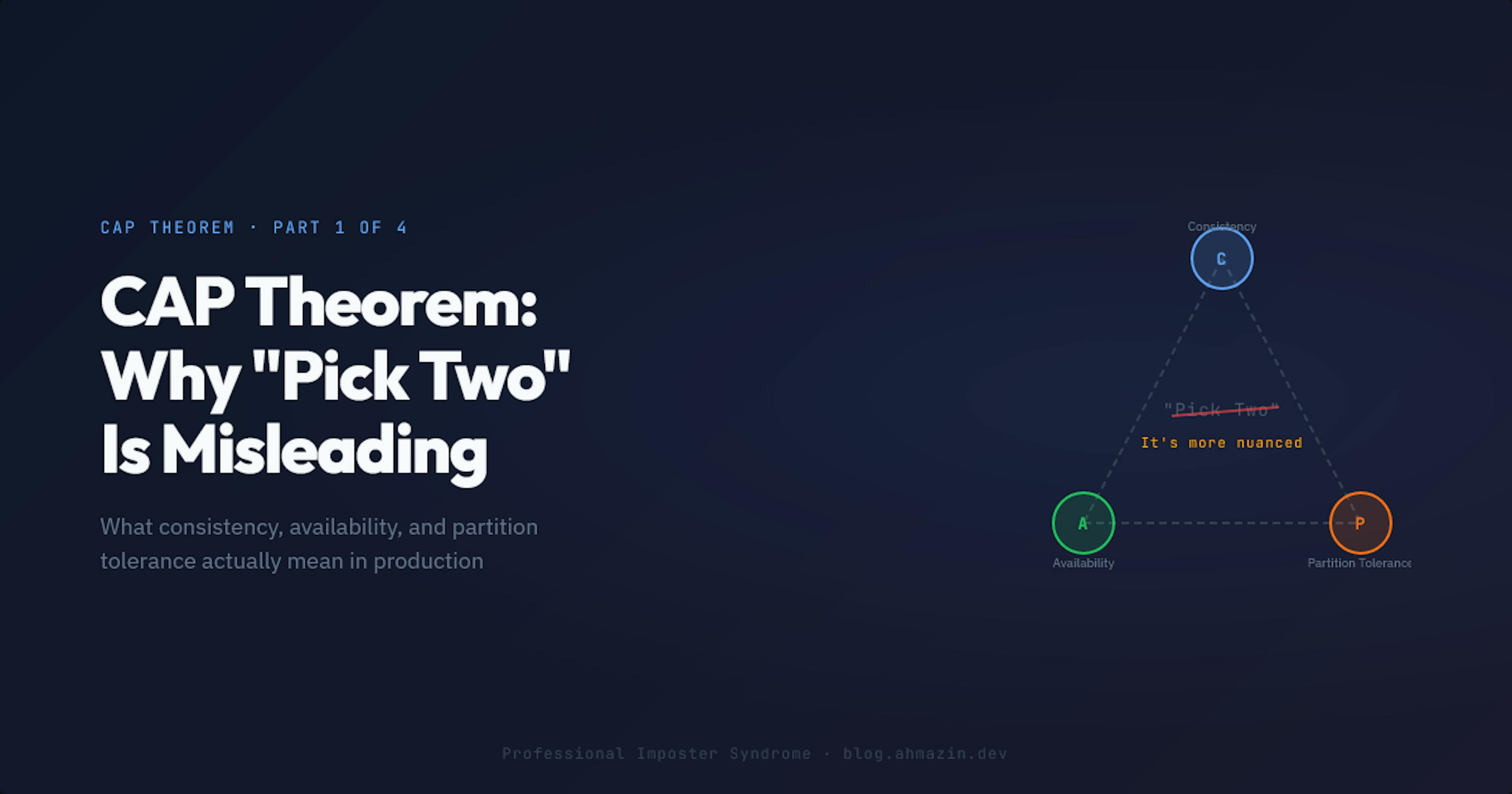 featured image - CAP Theorem Explained, Part 1: The Problem With “Pick Two”