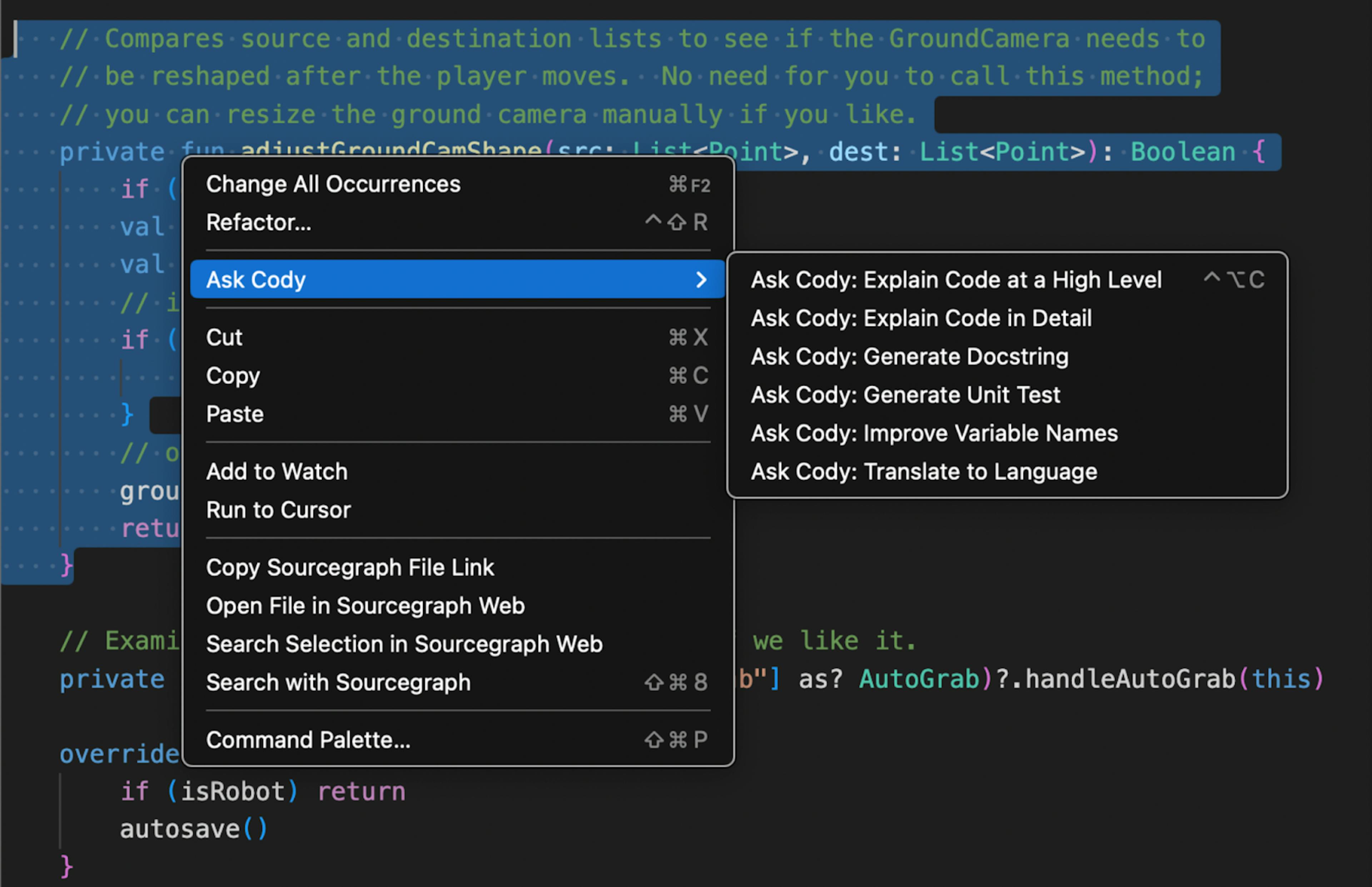 Sourcegraph Cody agile project management AI