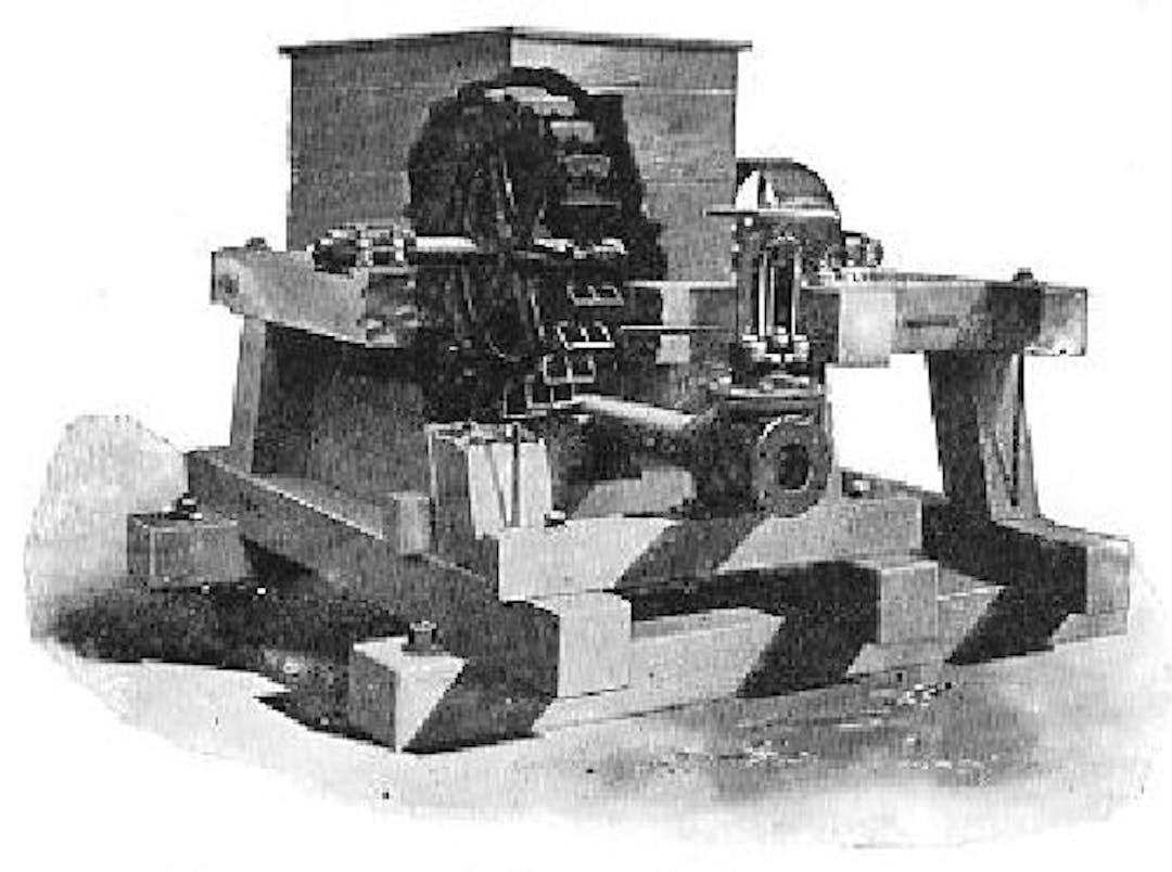  Fig. 188.—Pelton wheel mounted, with nozzle in position.