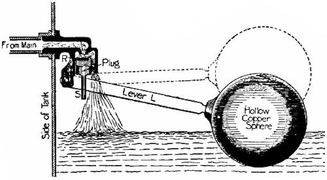  Fig. 182.—An automatic ball-valve.