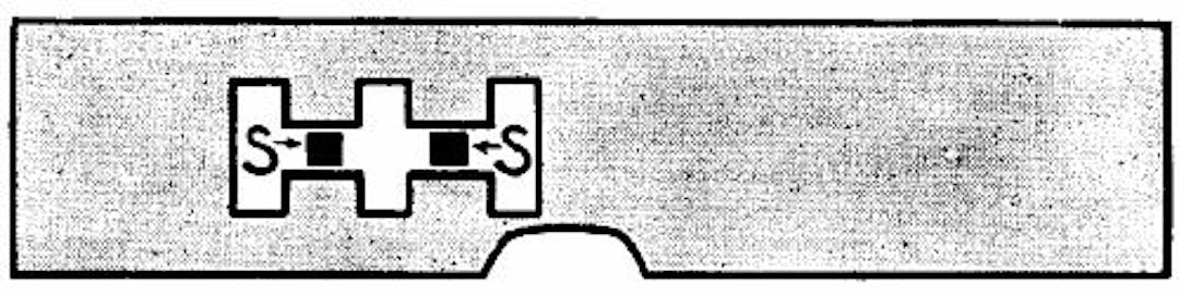  Fig. 215.—The bolt of a Barron lock.