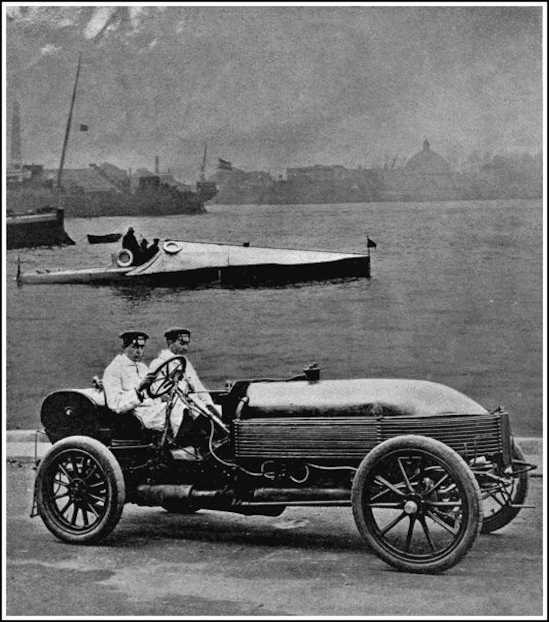 A MODERN CAR AND BOAT