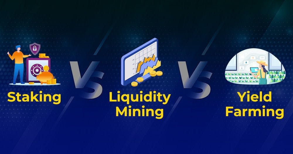 featured image - Staking Vs Liquidity Mining Vs Yield Farming – An Unbiased Comparison 