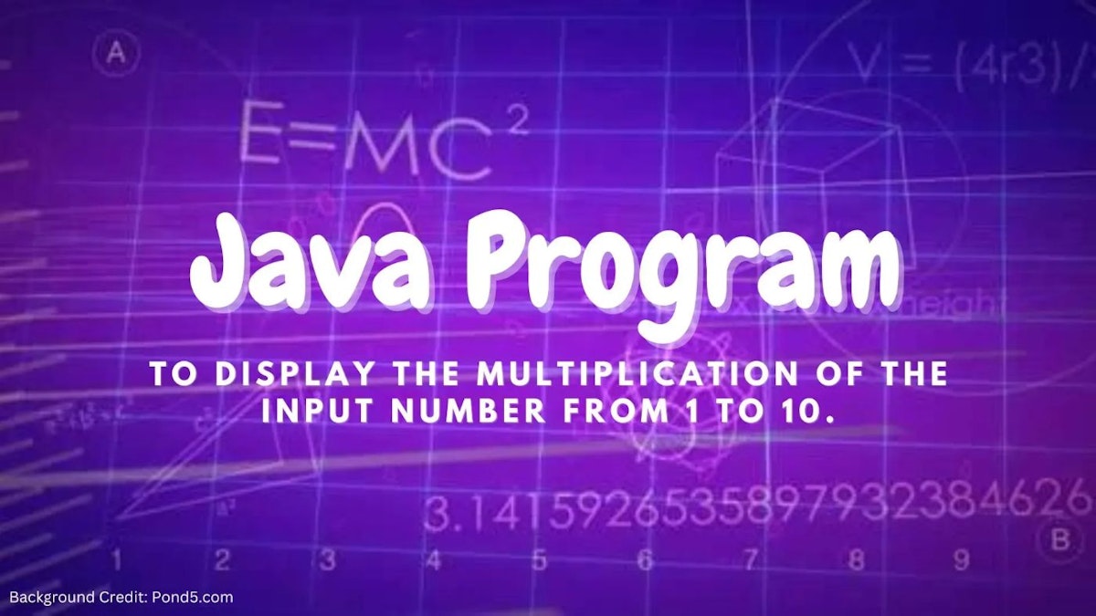 featured image - Java Program to Generate Multiplication Table of the Input Number