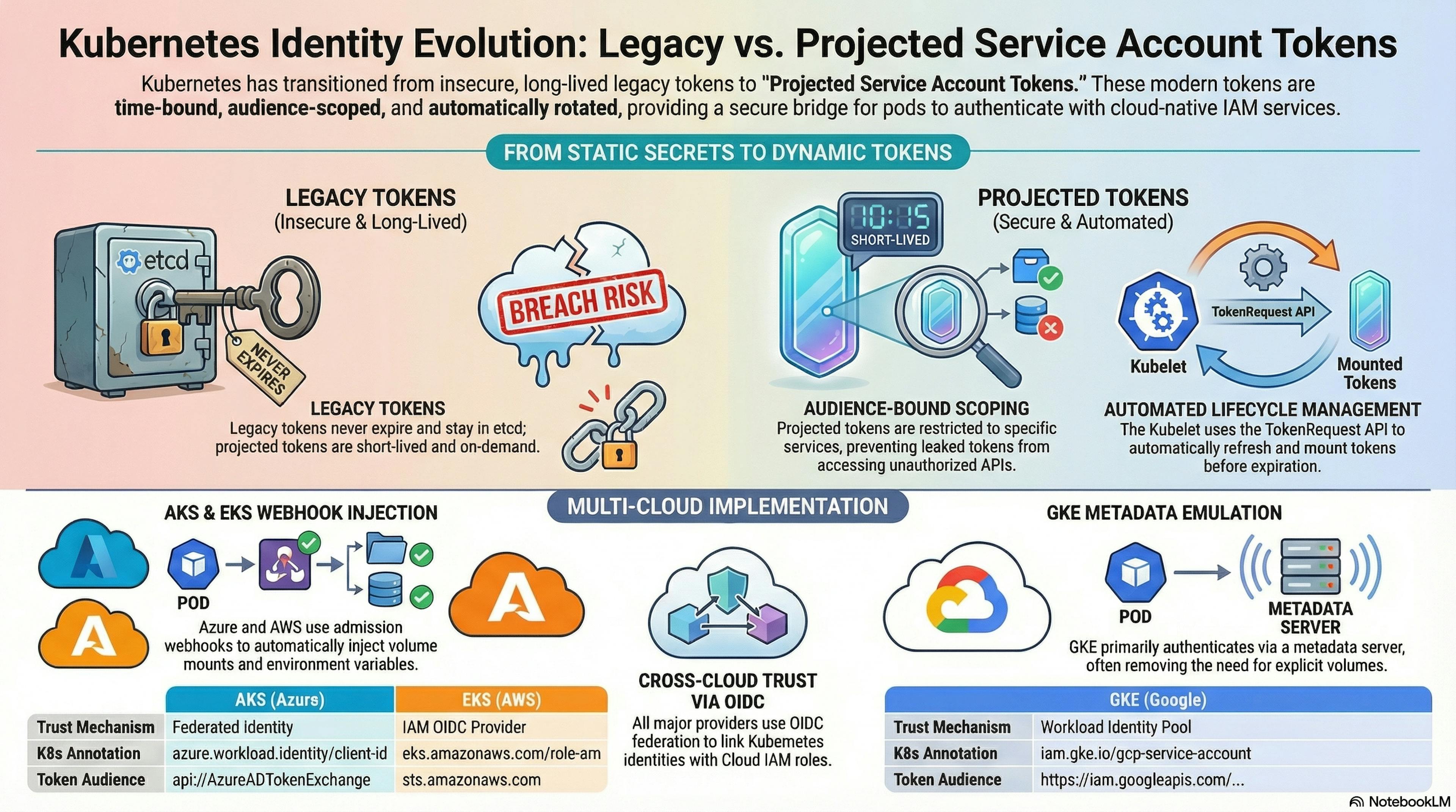 featured image - Secure Pod Identity Across Clouds: AKS Workload Identity, EKS IRSA, GKE Workload Identity