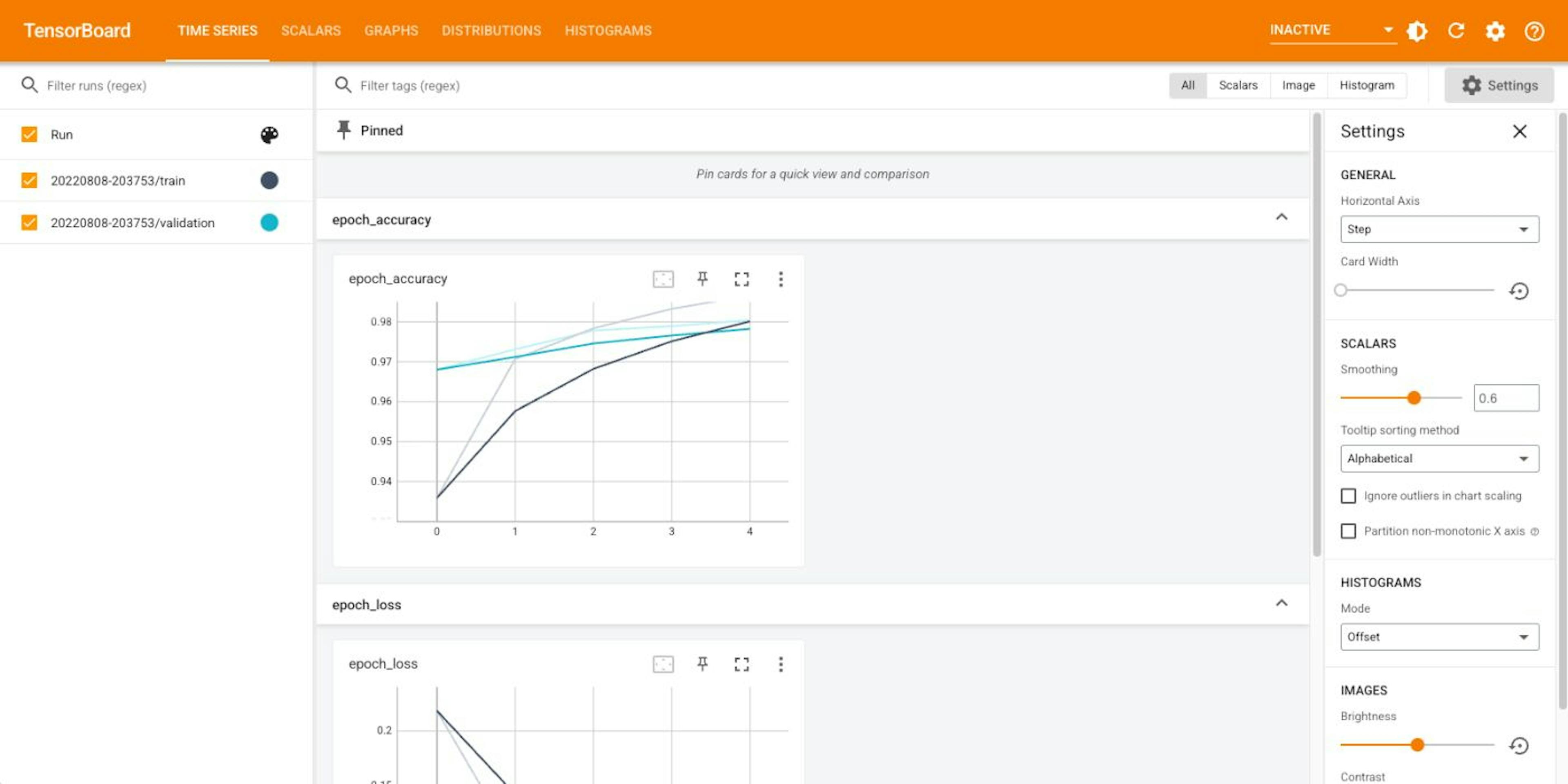 Tensorboard example