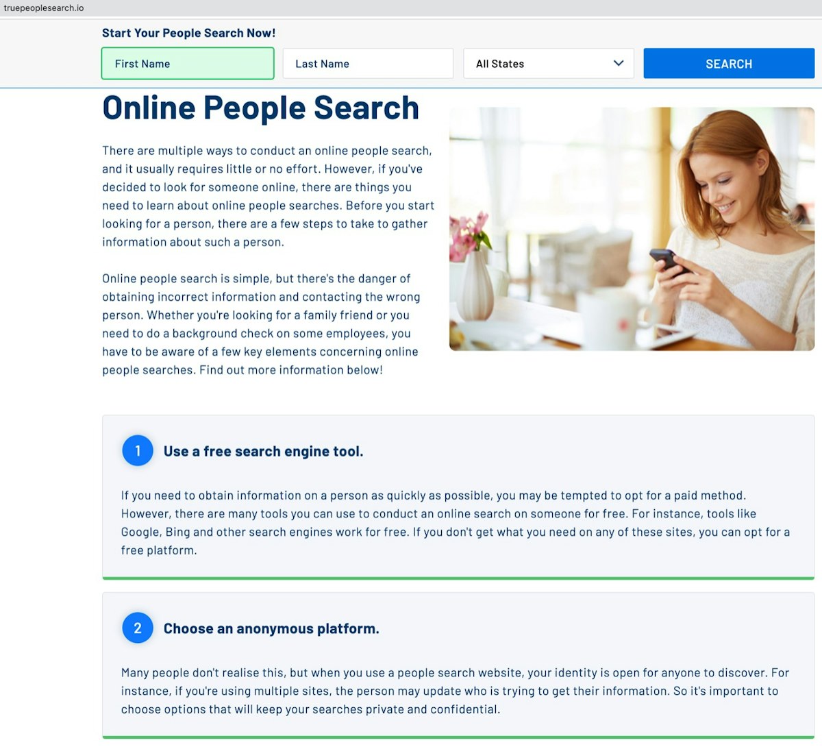 featured image - TruePeopleSearch.io: ガイド
高度な人物検索エンジンの利点と使用例