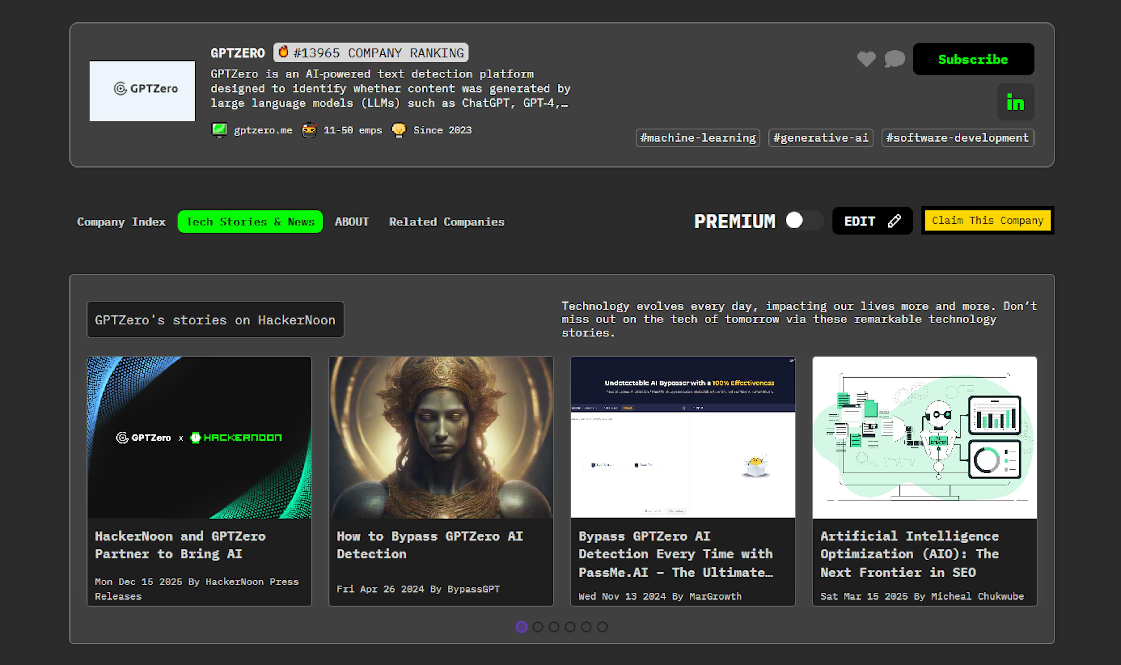 featured image - Meet GPTZero: HackerNoon Company of the Week