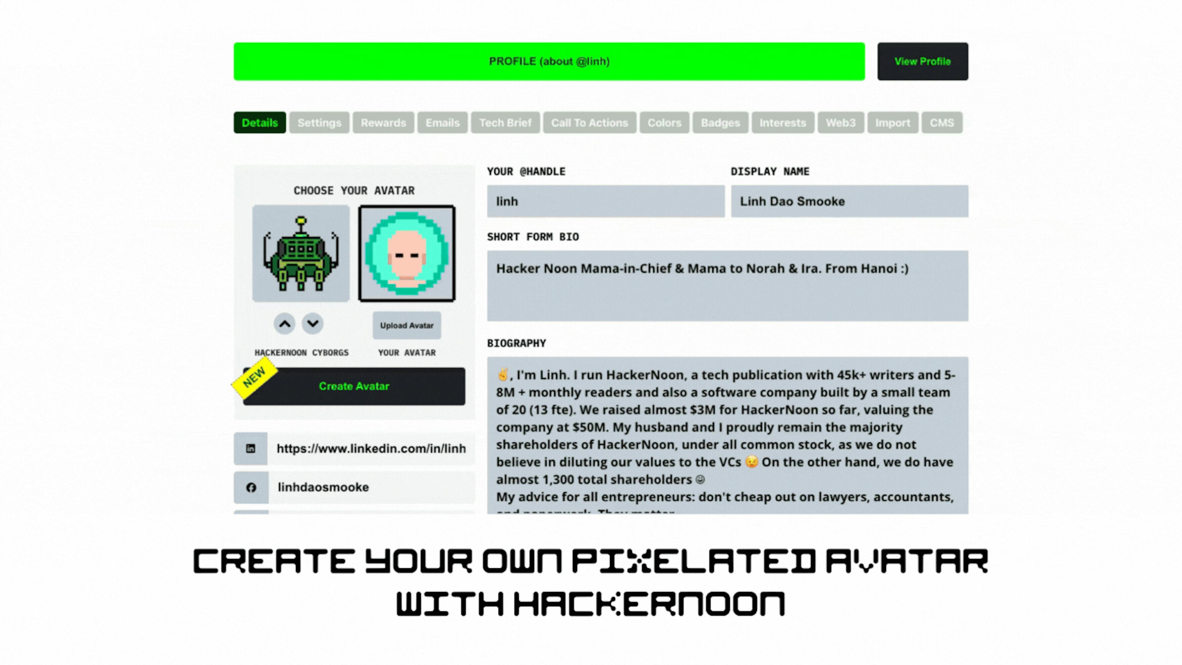 featured image - Erstellen Sie Ihren eigenen Pixel-Avatar mit HackerNoon