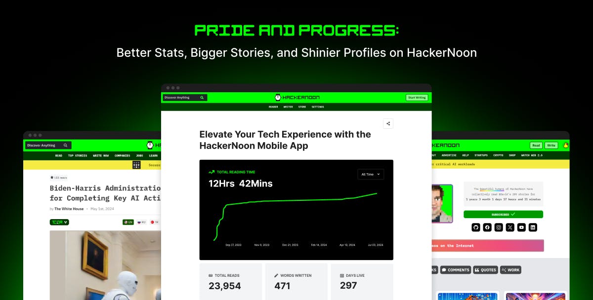 Pride and Progress: Enhanced Stats, Improved Story Navigation, and Shinier Profiles on HackerNoon