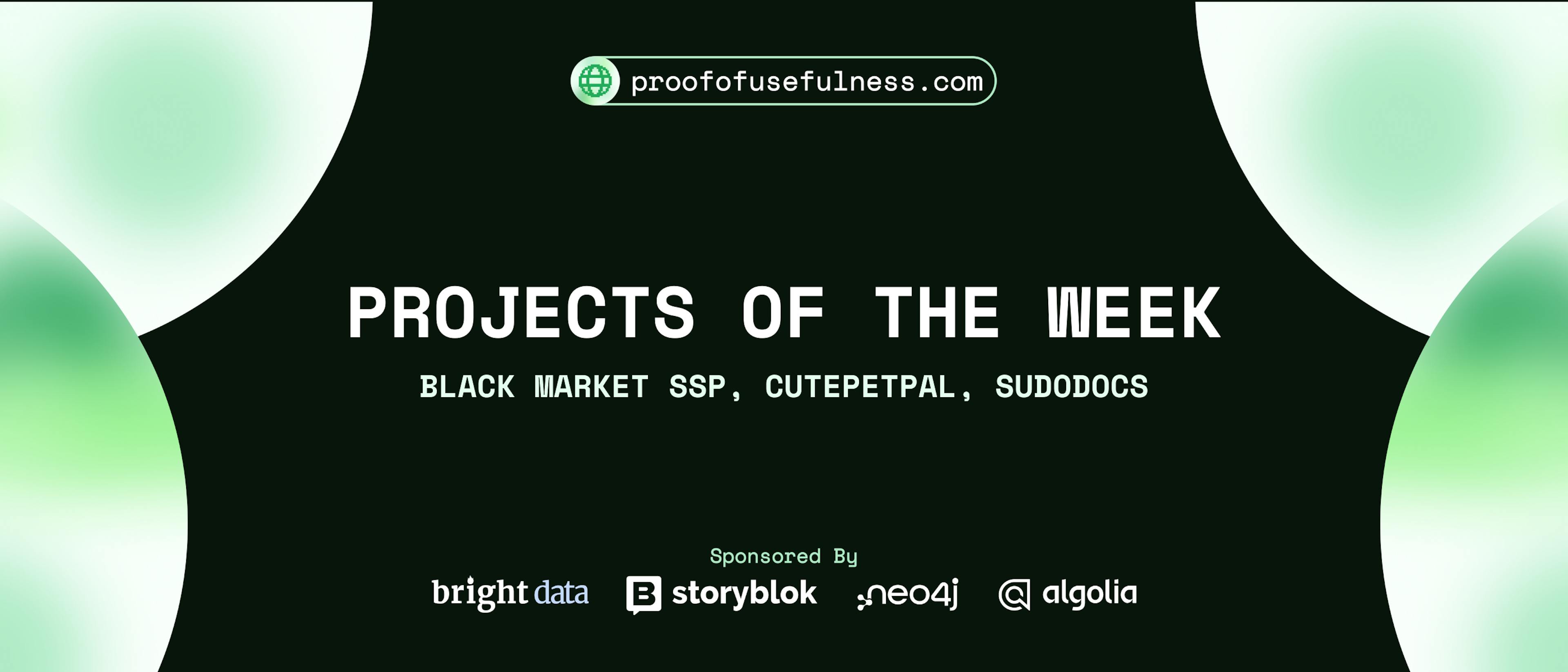 featured image - HackerNoon Projects of the Week: Black Market SSP, CutePetPal & SudoDocs