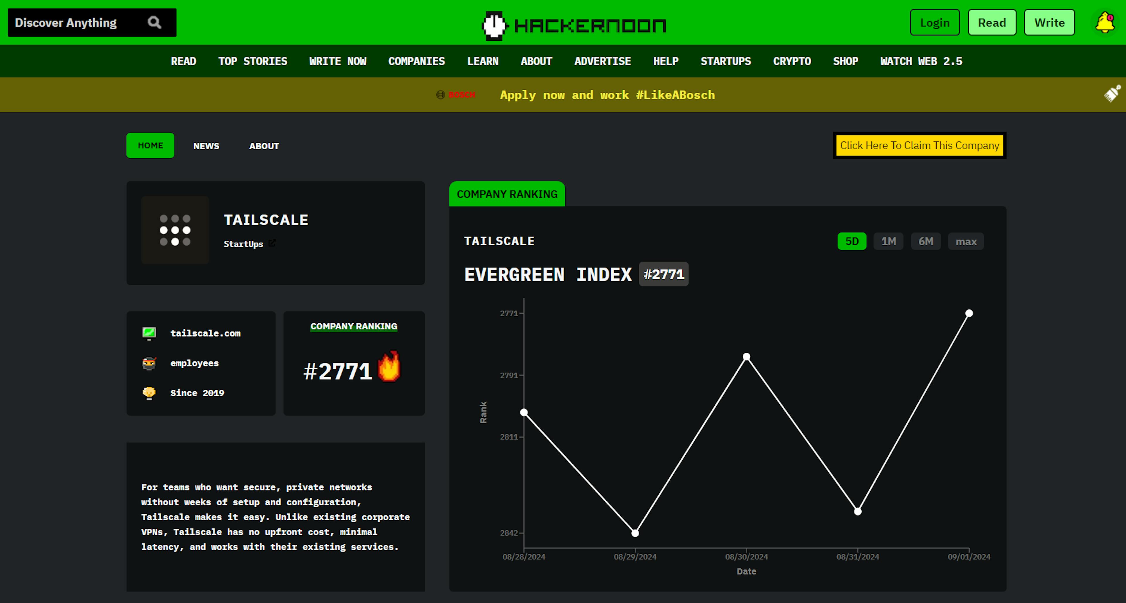 featured image - Découvrez Tailscale : l'entreprise de la semaine selon HackerNoon