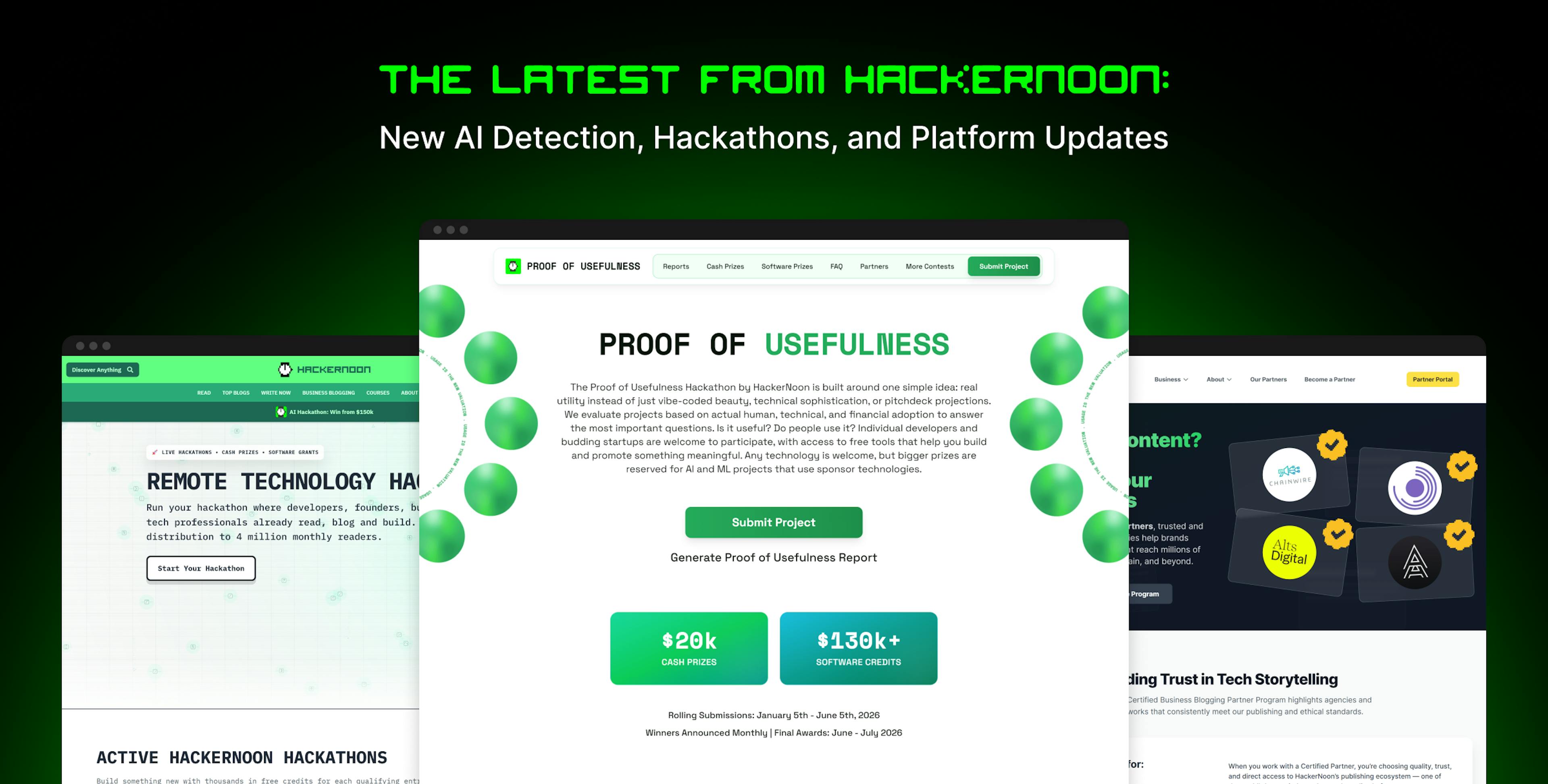 featured image - The Latest from HackerNoon: New AI Detection, Hackathons, and Platform Updates