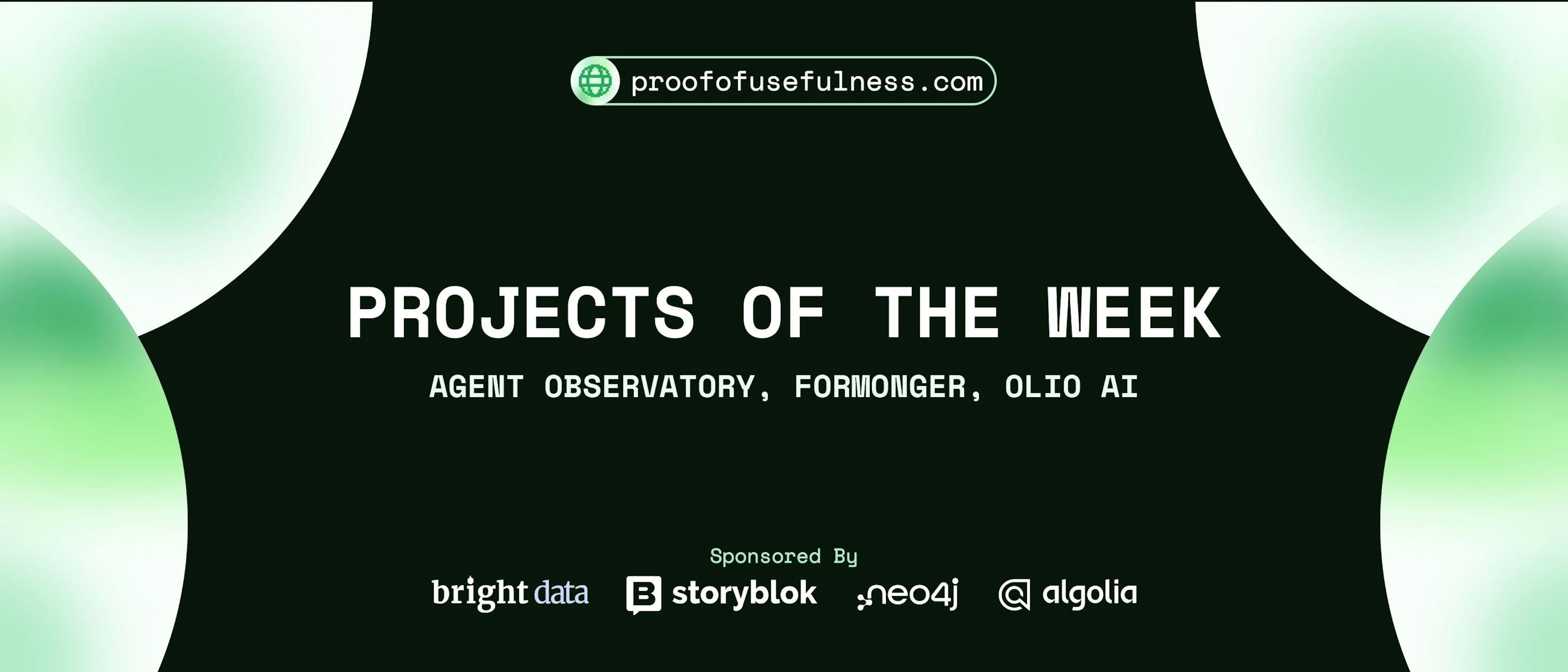 featured image - HackerNoon Projects of the Week: Agent Observatory, Formonger, and Olio AI