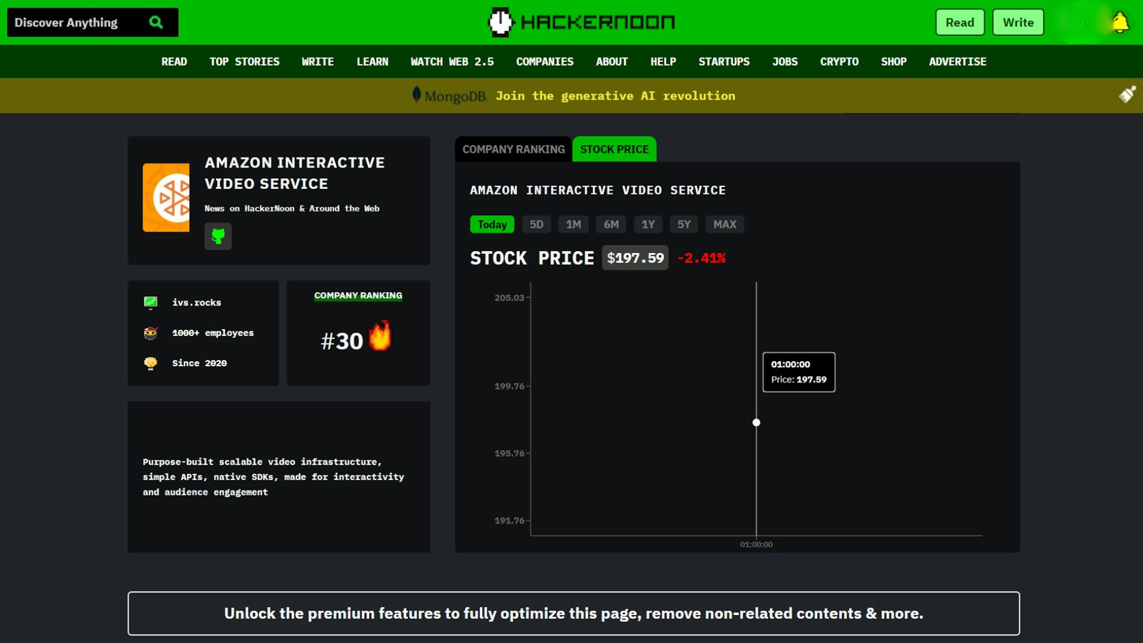 featured image - Meet Amazon IVS: HackerNoon Company of the Week