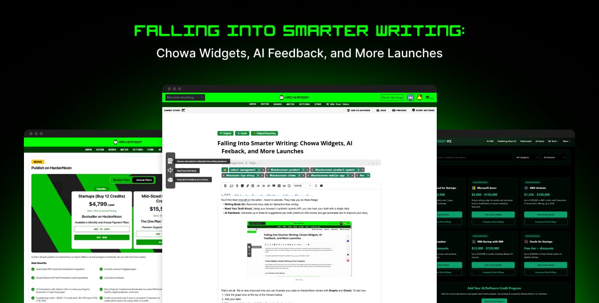 Falling Into Smarter Writing: Chowa Widgets, AI Feedback, and More Launches | HackerNoon