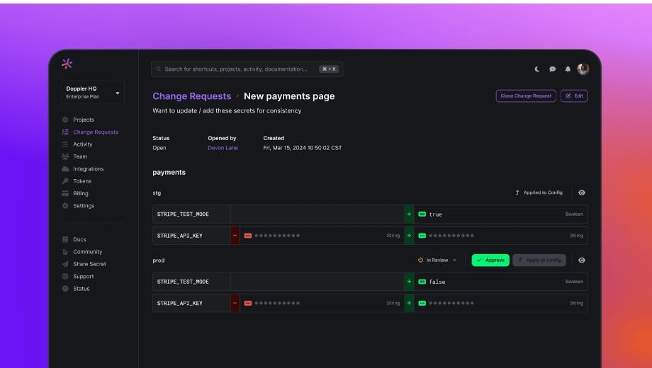 Doppler Launches 'Change Requests' To Strengthen Secrets Management Security With Audited Approvals