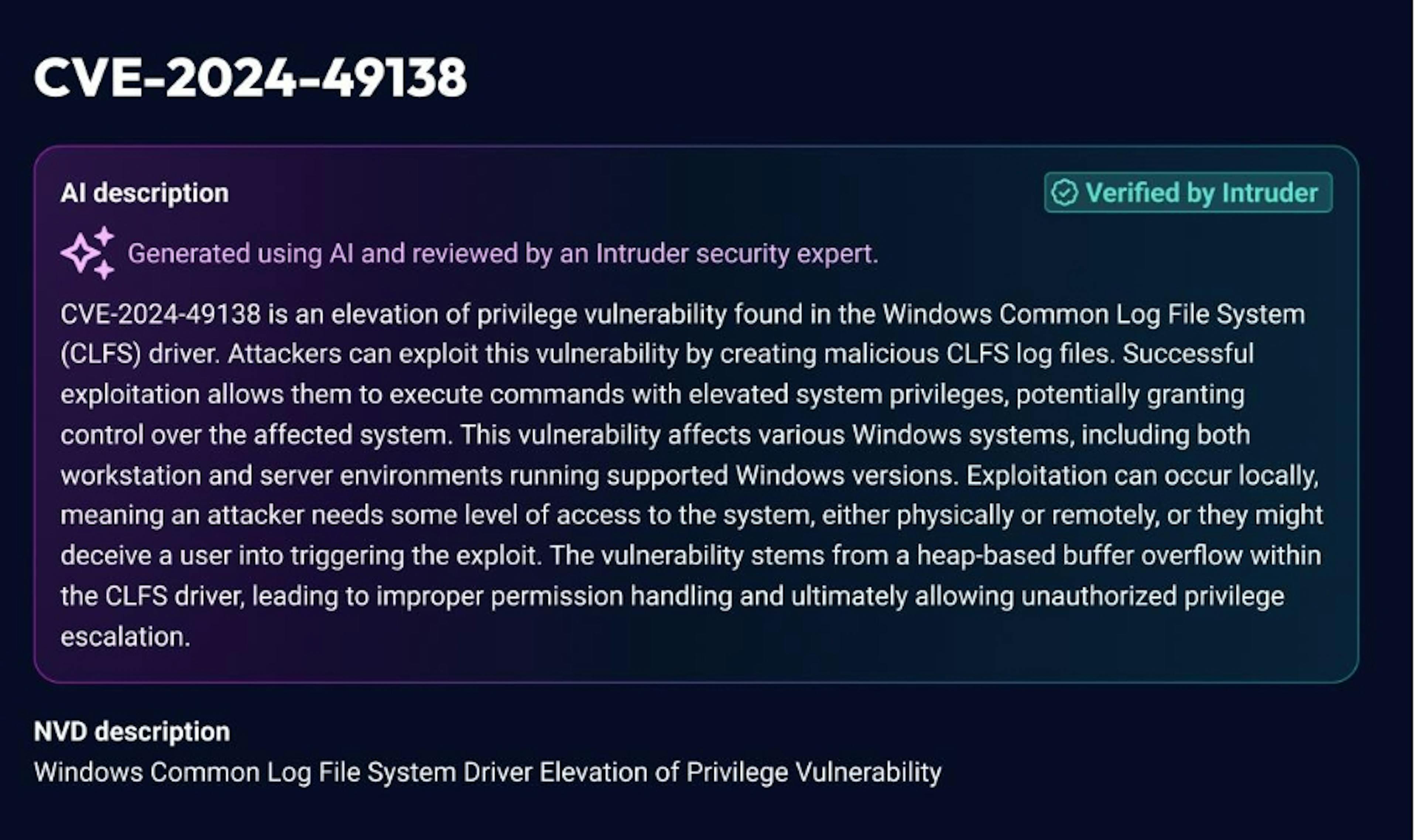 /intruder-enhances-free-vulnerability-intelligence-platform-intel-with-ai-generated-cve-description feature image