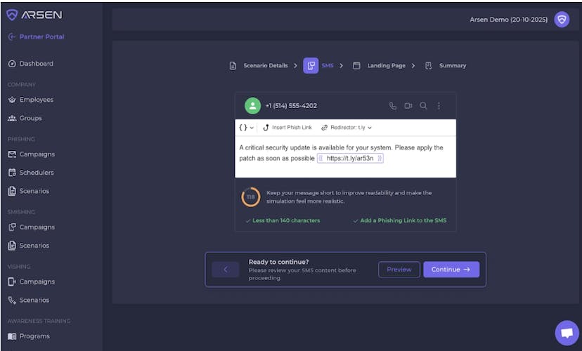 /arsen-launches-smishing-simulation-to-help-companies-defend-against-mobile-phishing-threats feature image