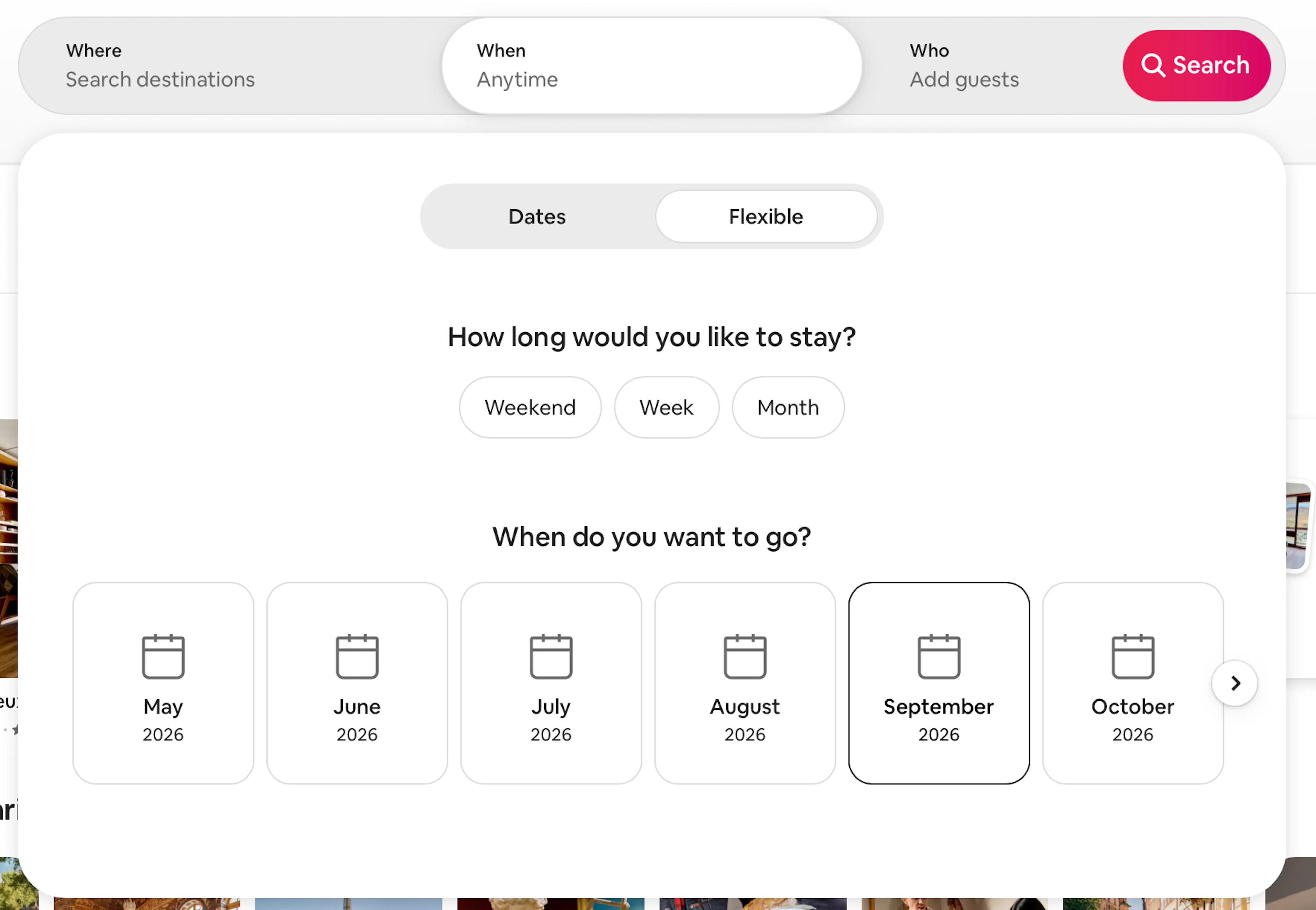 Screenshot of Airbnb interface